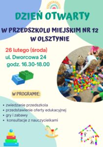 Plakat zapraszający na Dzień Otwarty