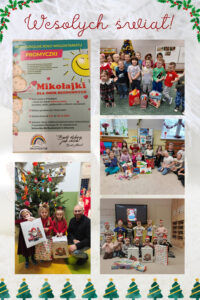 Kolaż zdjęć przedstawiający dzieci podczas zbiórek charytatywnych