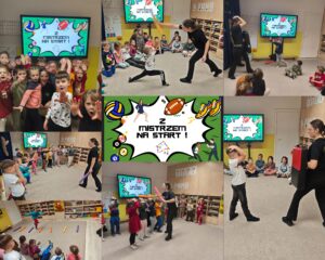 Kolaż zdjęć podczas warsztatów ze Sparta Activ.